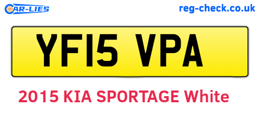 YF15VPA are the vehicle registration plates.