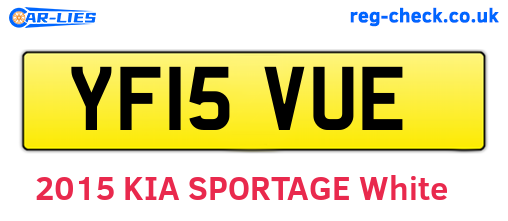 YF15VUE are the vehicle registration plates.