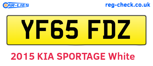 YF65FDZ are the vehicle registration plates.