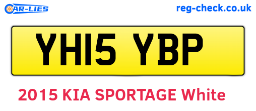 YH15YBP are the vehicle registration plates.