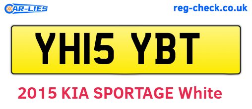 YH15YBT are the vehicle registration plates.