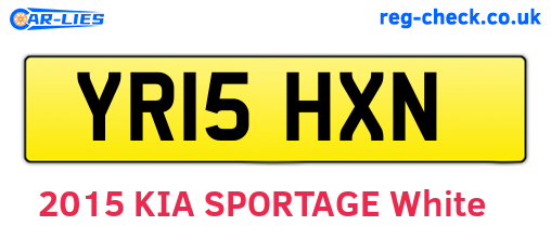 YR15HXN are the vehicle registration plates.