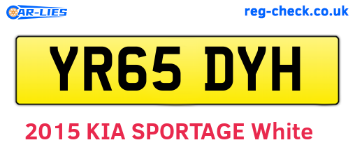 YR65DYH are the vehicle registration plates.