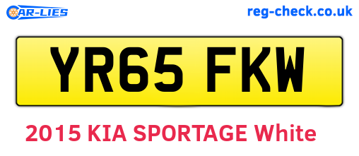 YR65FKW are the vehicle registration plates.