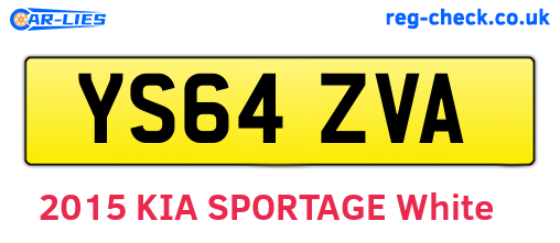 YS64ZVA are the vehicle registration plates.