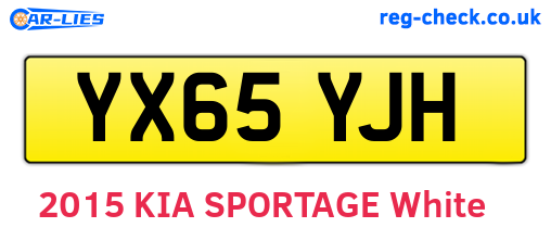 YX65YJH are the vehicle registration plates.