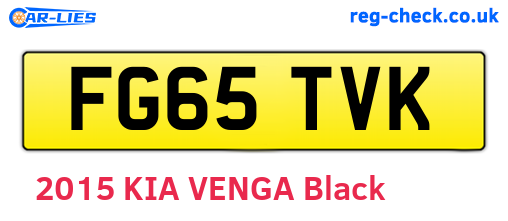 FG65TVK are the vehicle registration plates.