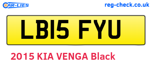 LB15FYU are the vehicle registration plates.