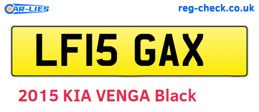 LF15GAX are the vehicle registration plates.
