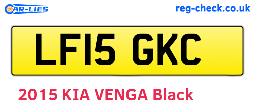 LF15GKC are the vehicle registration plates.