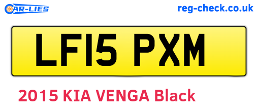 LF15PXM are the vehicle registration plates.