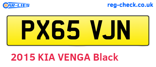 PX65VJN are the vehicle registration plates.