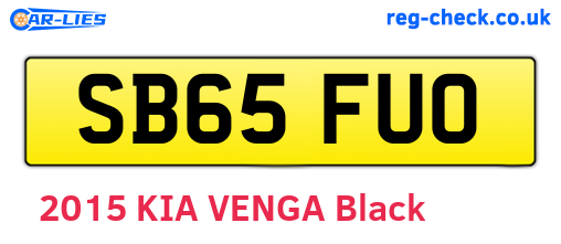 SB65FUO are the vehicle registration plates.