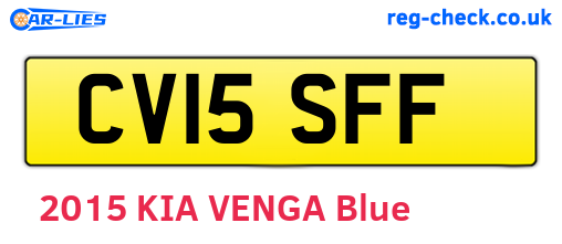 CV15SFF are the vehicle registration plates.