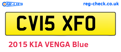 CV15XFO are the vehicle registration plates.