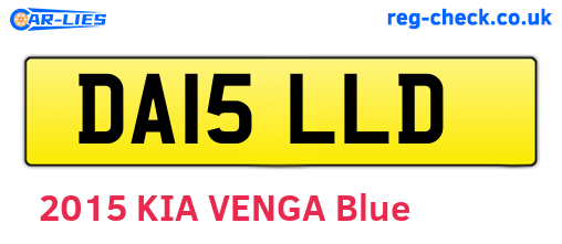 DA15LLD are the vehicle registration plates.