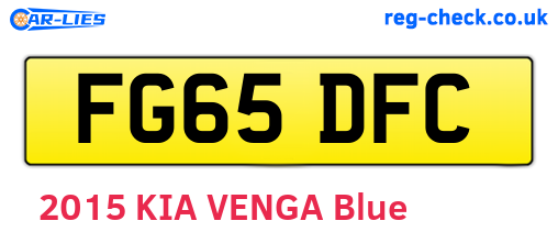 FG65DFC are the vehicle registration plates.