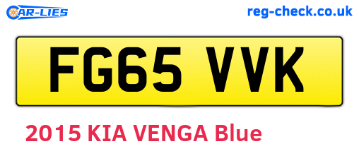 FG65VVK are the vehicle registration plates.