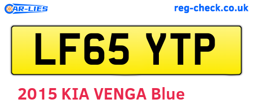 LF65YTP are the vehicle registration plates.