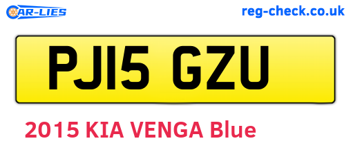 PJ15GZU are the vehicle registration plates.