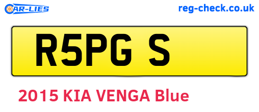 R5PGS are the vehicle registration plates.