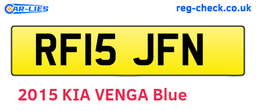 RF15JFN are the vehicle registration plates.
