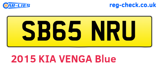SB65NRU are the vehicle registration plates.