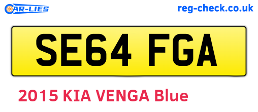 SE64FGA are the vehicle registration plates.