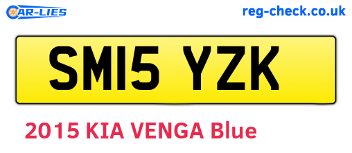 SM15YZK are the vehicle registration plates.