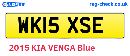 WK15XSE are the vehicle registration plates.