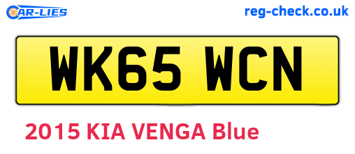 WK65WCN are the vehicle registration plates.