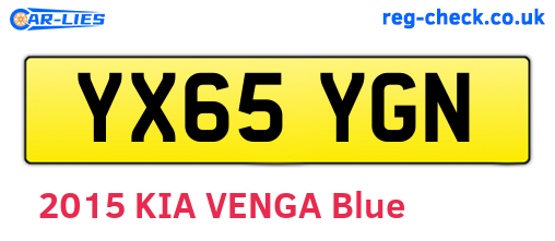 YX65YGN are the vehicle registration plates.