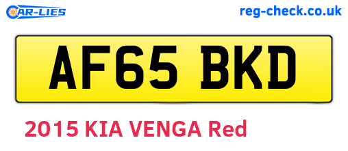 AF65BKD are the vehicle registration plates.