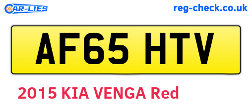 AF65HTV are the vehicle registration plates.