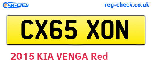 CX65XON are the vehicle registration plates.