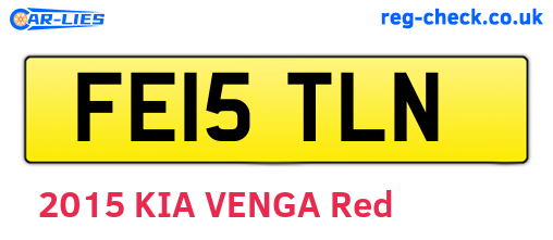 FE15TLN are the vehicle registration plates.