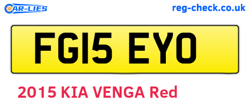 FG15EYO are the vehicle registration plates.