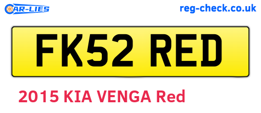 FK52RED are the vehicle registration plates.