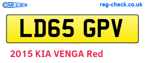 LD65GPV are the vehicle registration plates.