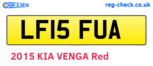 LF15FUA are the vehicle registration plates.
