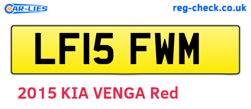 LF15FWM are the vehicle registration plates.