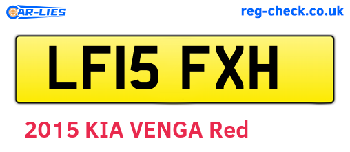 LF15FXH are the vehicle registration plates.