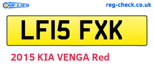 LF15FXK are the vehicle registration plates.