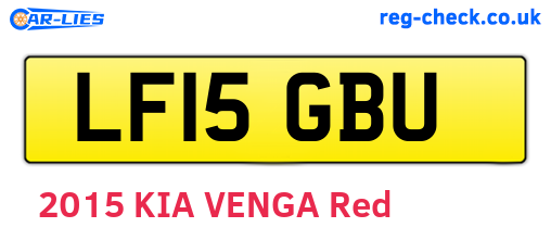 LF15GBU are the vehicle registration plates.