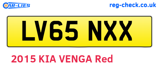 LV65NXX are the vehicle registration plates.