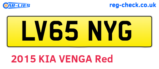 LV65NYG are the vehicle registration plates.