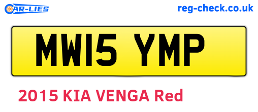 MW15YMP are the vehicle registration plates.