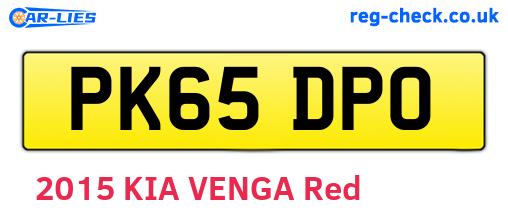 PK65DPO are the vehicle registration plates.