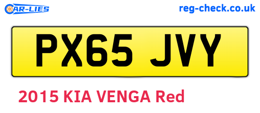 PX65JVY are the vehicle registration plates.