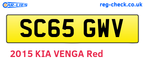 SC65GWV are the vehicle registration plates.